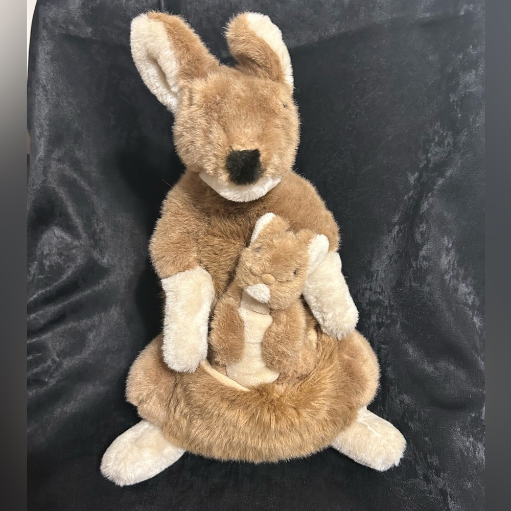 VTG 1988 Applause Kangaroo with Joey Stuffed Animal Plushie -RARE- 17”
